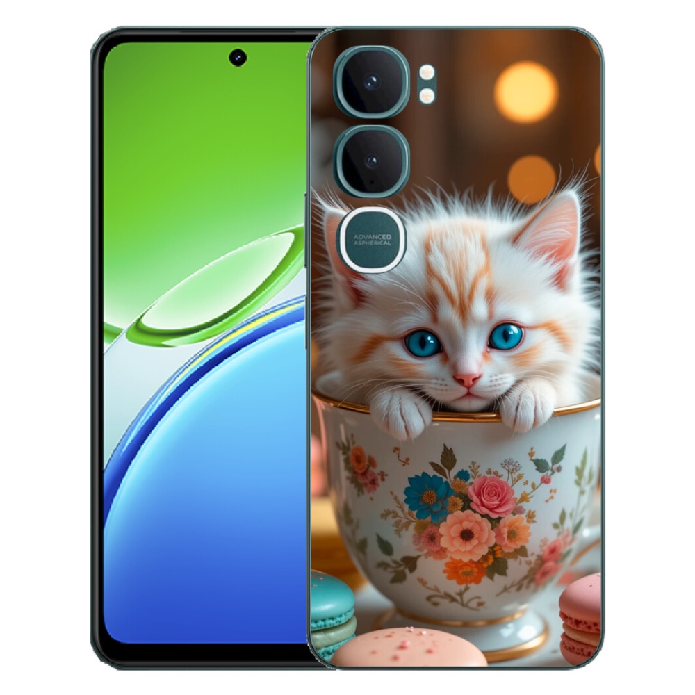 Gelový kryt mmCase na Vivo Y21d - roztomilé kotě 6