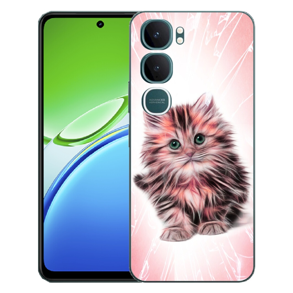 Gelový kryt mmCase na Vivo Y21d - roztomilé kotě