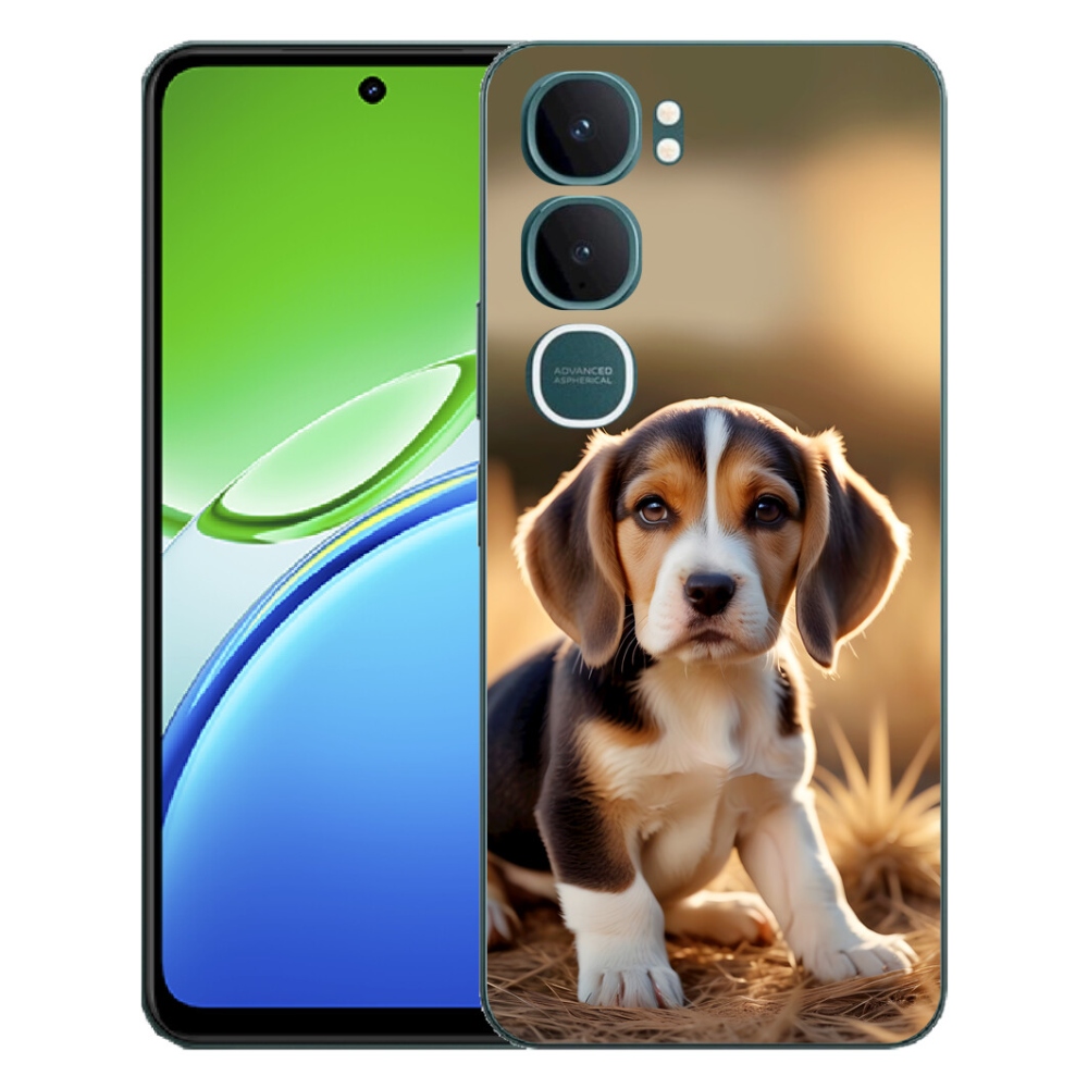 Gelový kryt mmCase na Vivo Y21d - roztomilý bígl