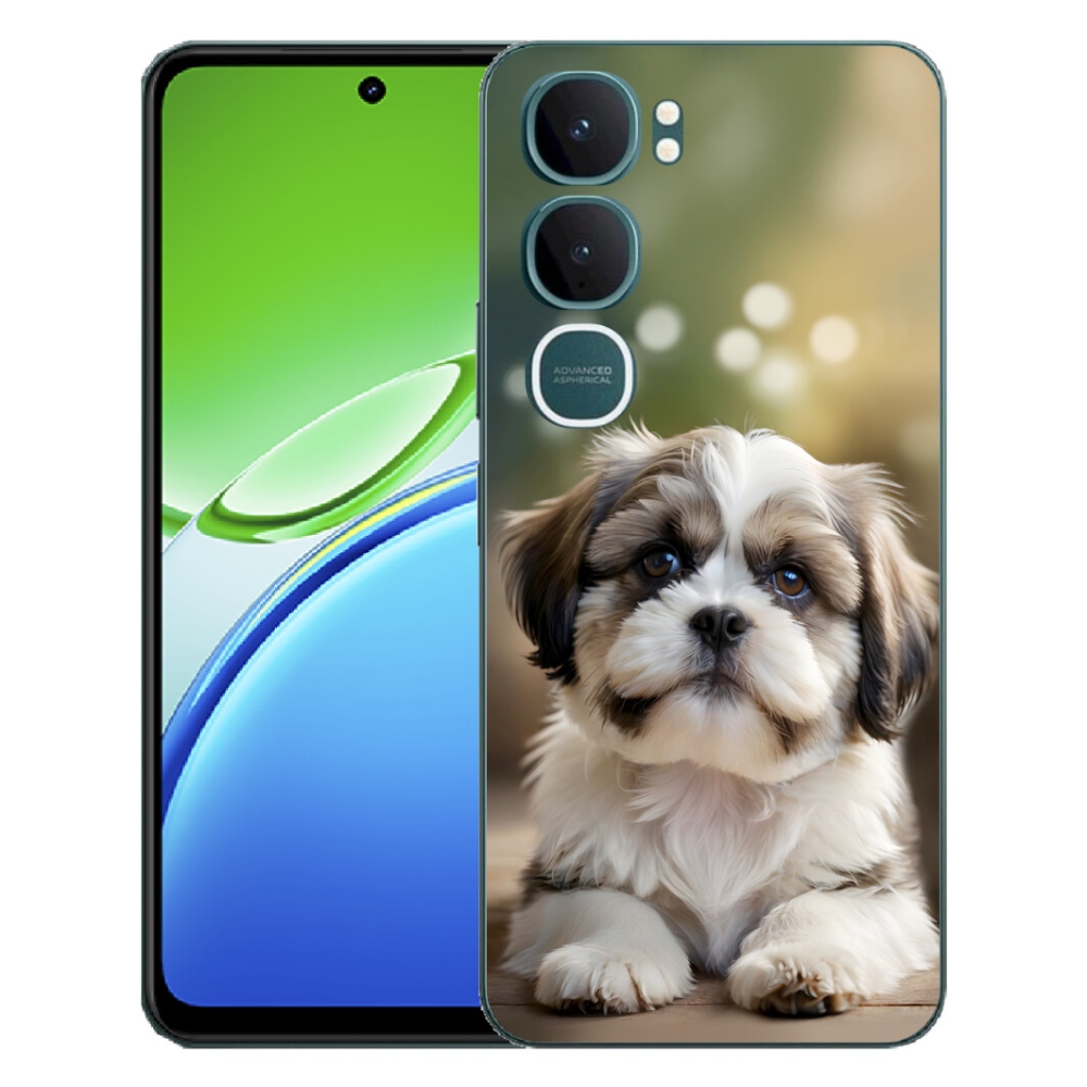 Gelový kryt mmCase na Vivo Y21d - roztomilý shih-tzu