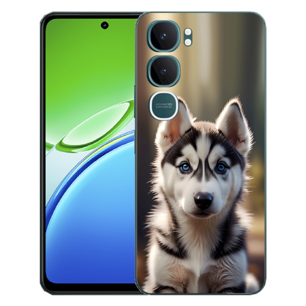 Gelový kryt mmCase na Vivo Y21d - roztomilý sibiřský husky