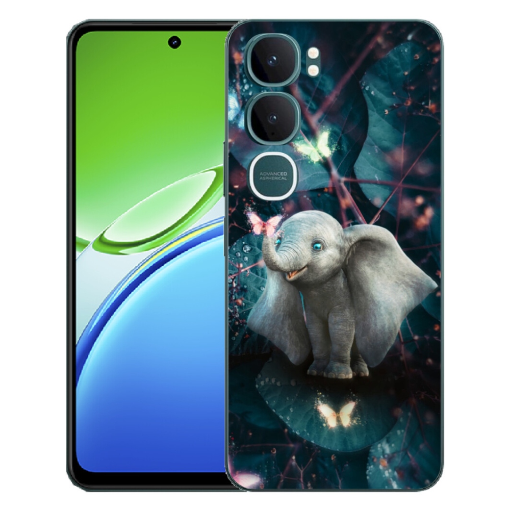 Gelový kryt mmCase na Vivo Y21d - roztomilý slon