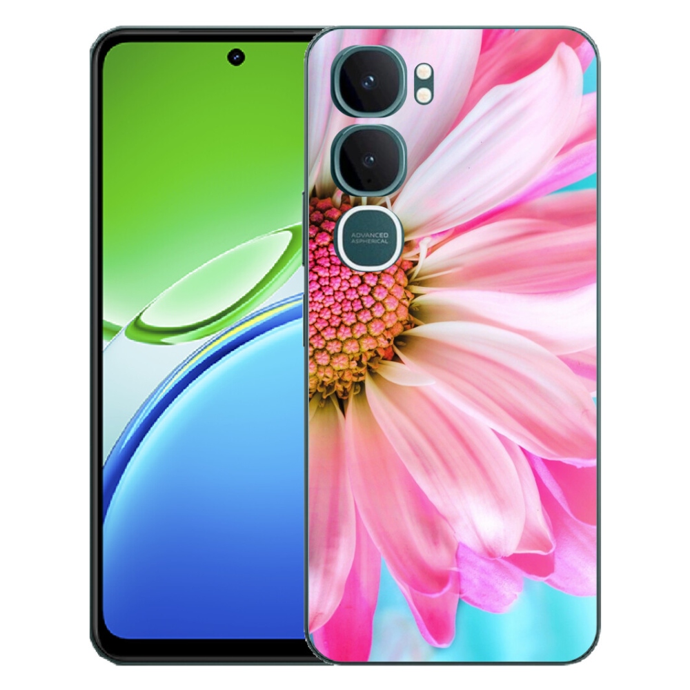 Gelový kryt mmCase na Vivo Y21d - růžová květina