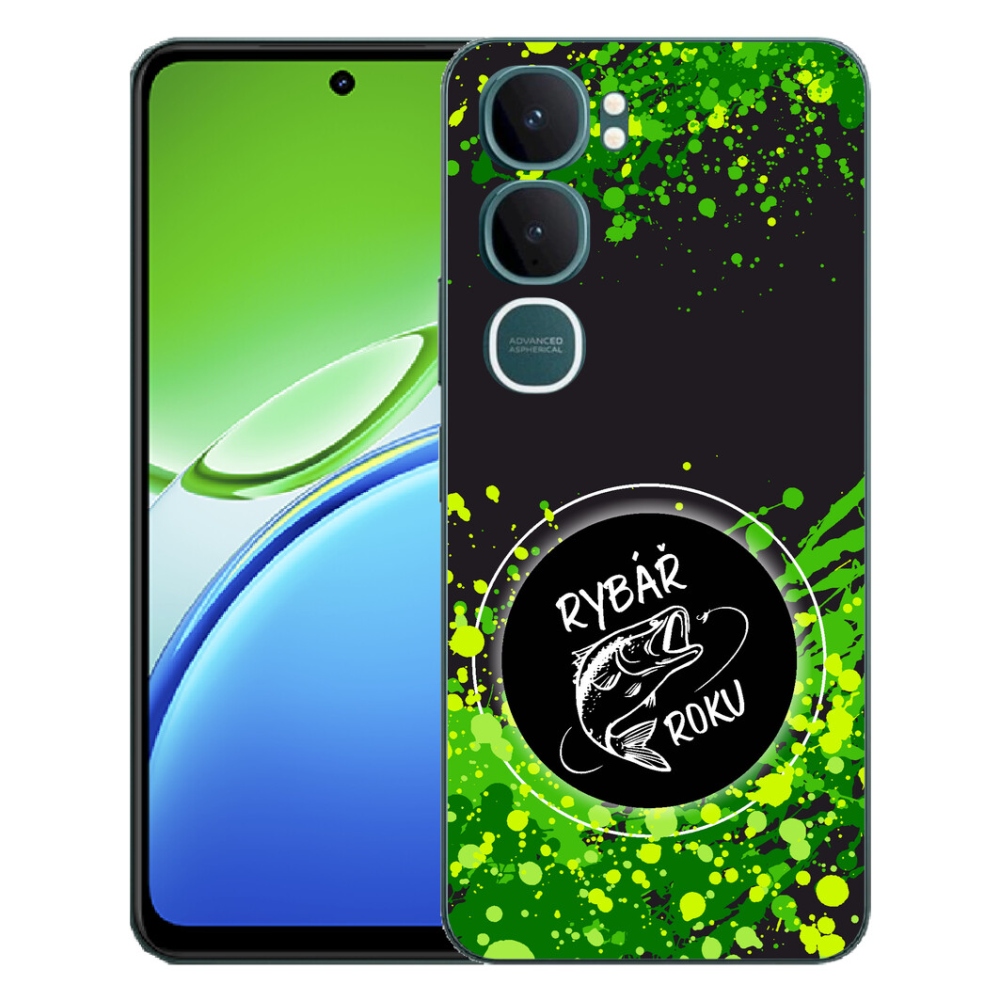 Gelový kryt mmCase na Vivo Y21d - rybář roku černé pozadí