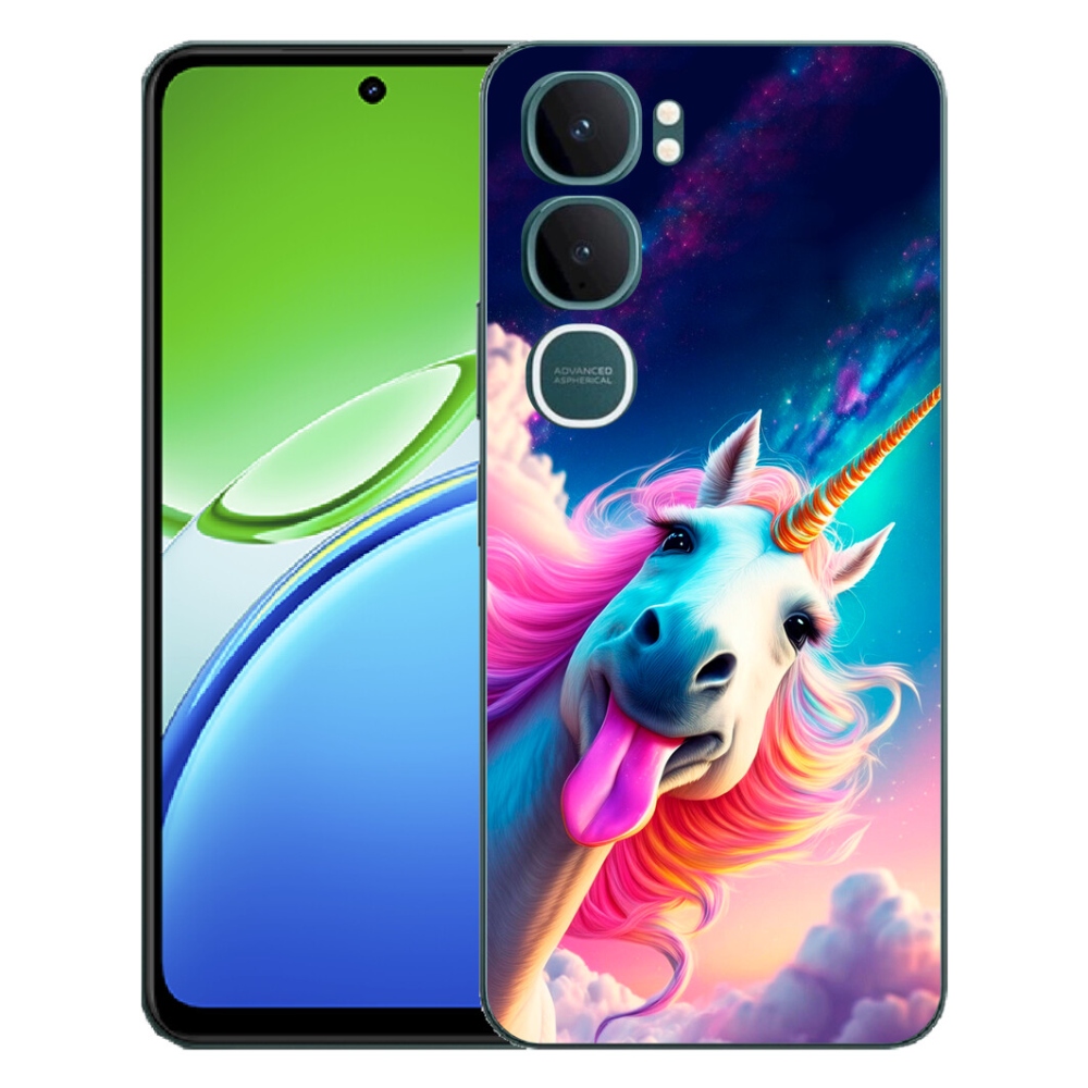 Gelový kryt mmCase na Vivo Y21d - šílený jednorožec