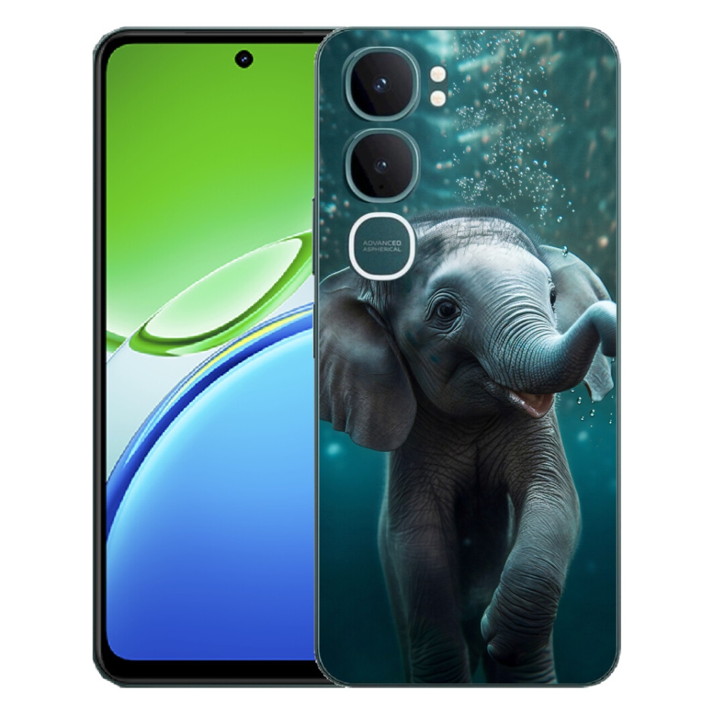 Gelový kryt mmCase na Vivo Y21d - slůně pod vodou