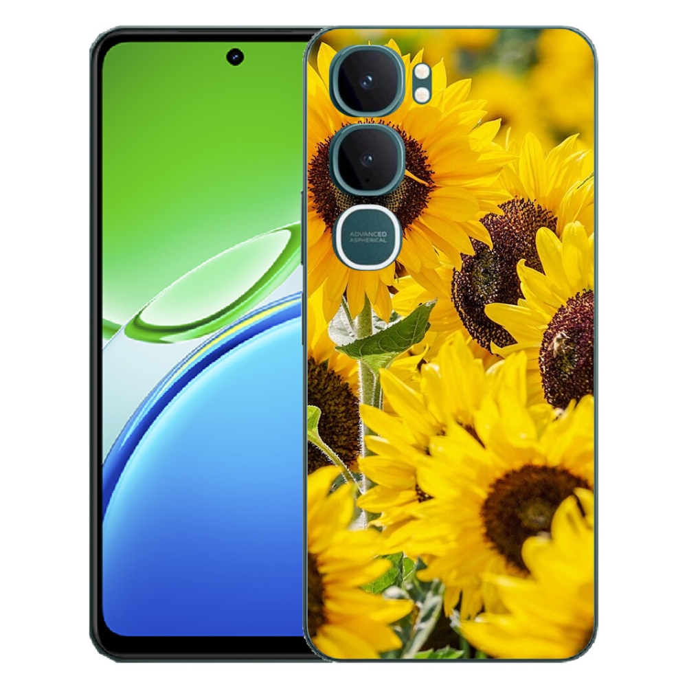 Gelový kryt mmCase na Vivo Y21d - slunečnice