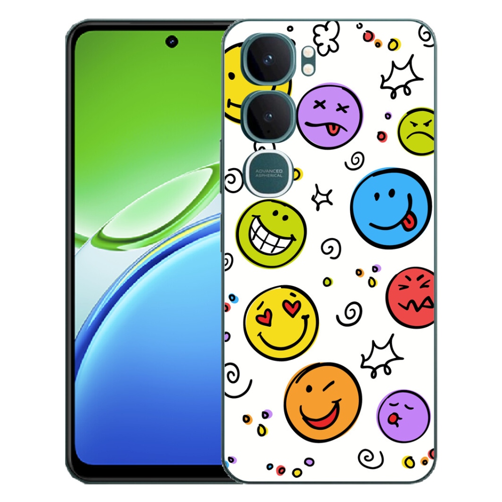Gelový kryt mmCase na Vivo Y21d - smajlíci
