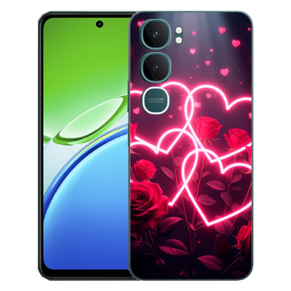 Gelový kryt mmCase na Vivo Y21d - srdce lásky