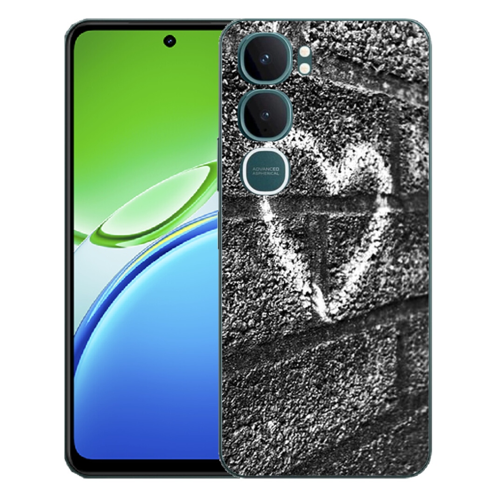 Gelový kryt mmCase na Vivo Y21d - srdce na zdi
