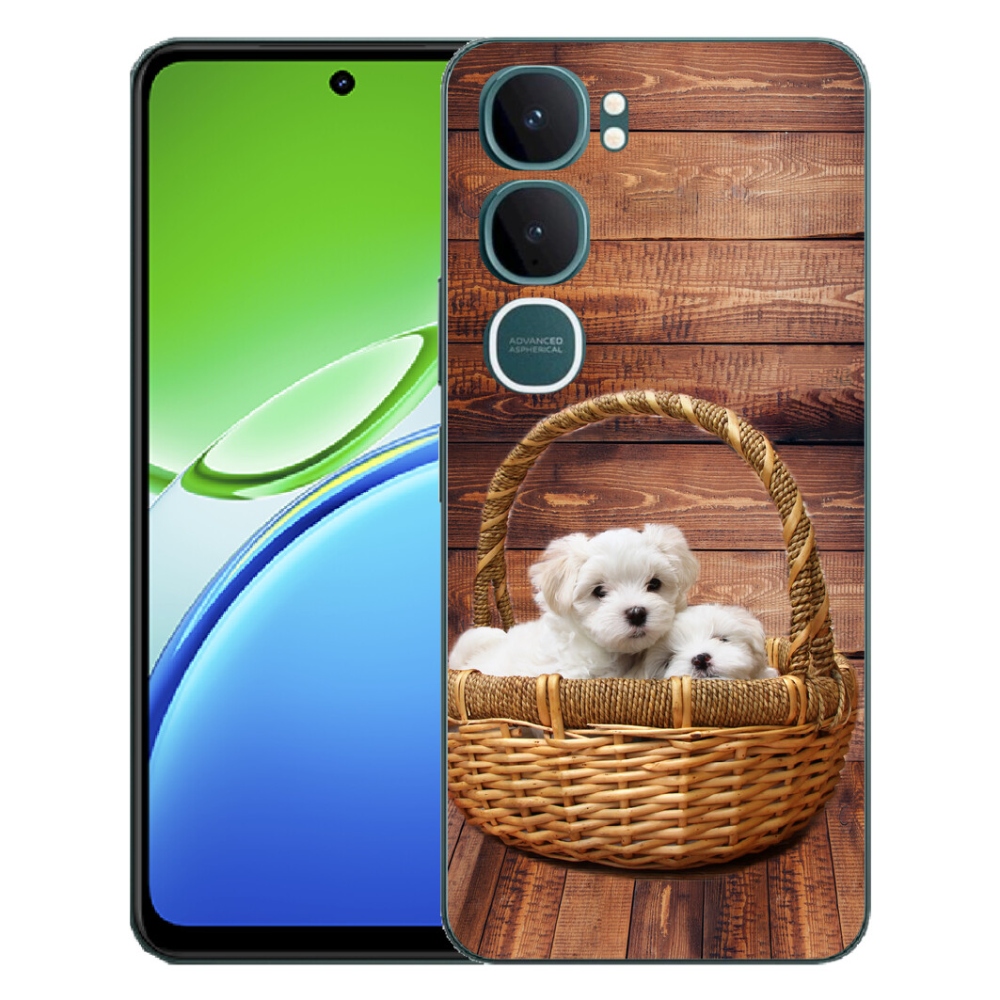 Gelový kryt mmCase na Vivo Y21d - štěňátka