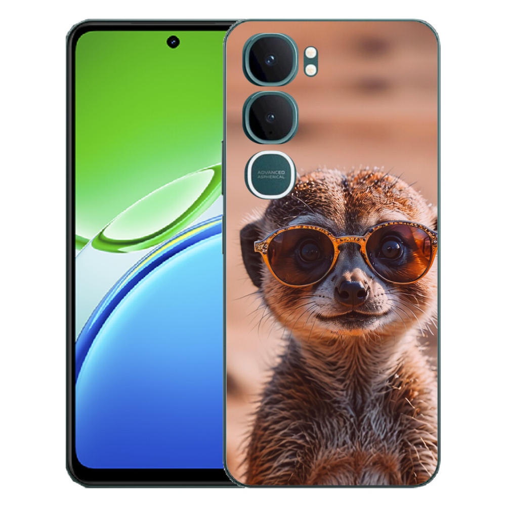 Gelový kryt mmCase na Vivo Y21d - stylová surikata
