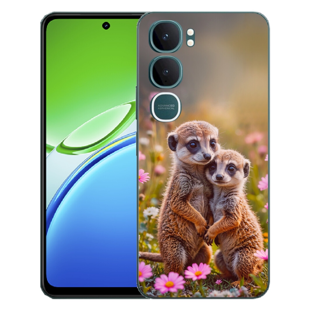 Gelový kryt mmCase na Vivo Y21d - surikatí duo