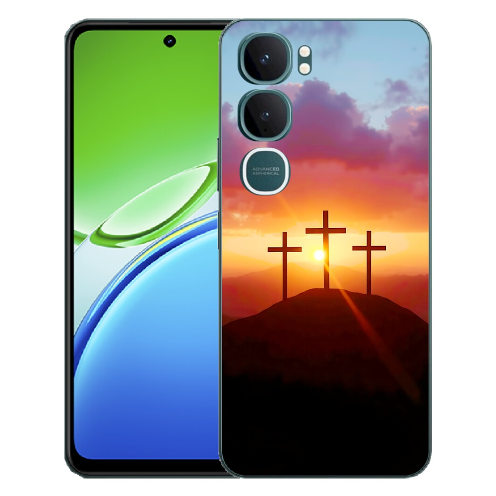 Gelový kryt mmCase na Vivo Y21d - tři kříže