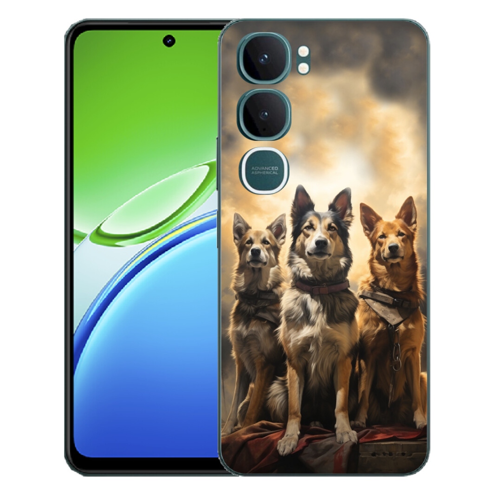 Gelový kryt mmCase na Vivo Y21d - tři psi
