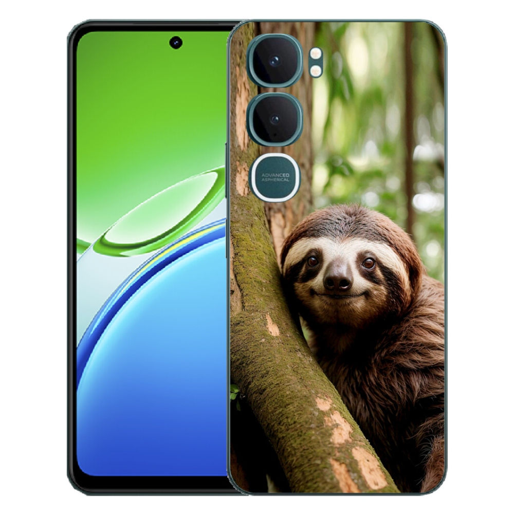 Gelový kryt mmCase na Vivo Y21d - usměvavý lenochod