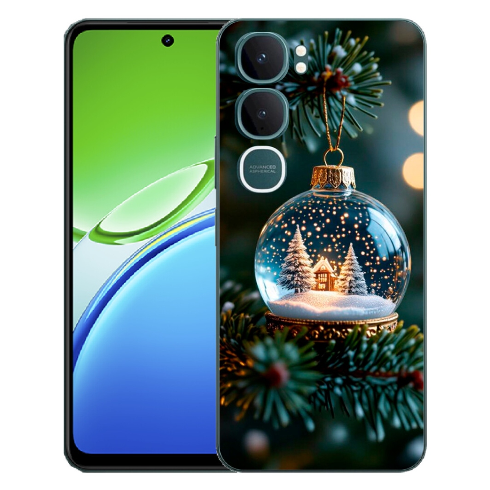 Gelový kryt mmCase na Vivo Y21d - vánoční koule 2