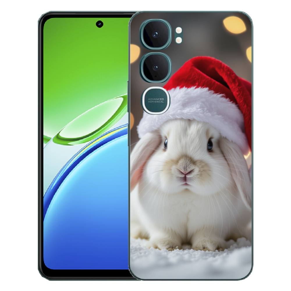 Gelový kryt mmCase na Vivo Y21d - vánoční králík