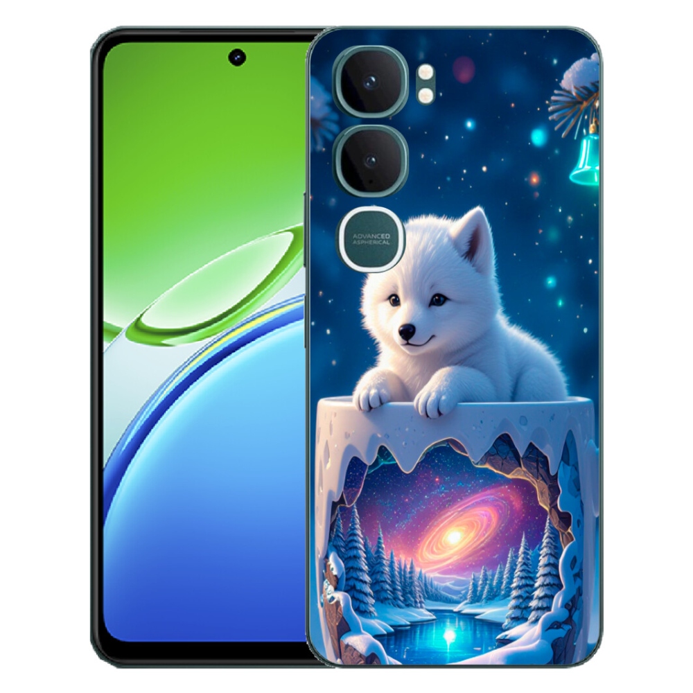 Gelový kryt mmCase na Vivo Y21d - vánoční štěně