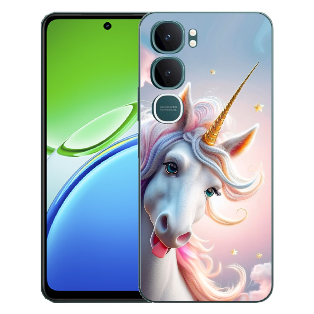 Gelový kryt mmCase na Vivo Y21d - veselý jednorožec