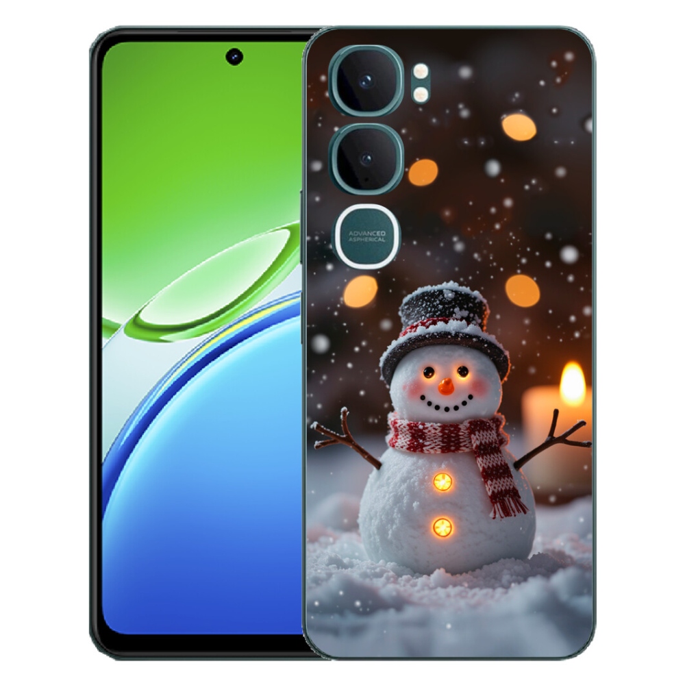 Gelový kryt mmCase na Vivo Y21d - veselý sněhulák