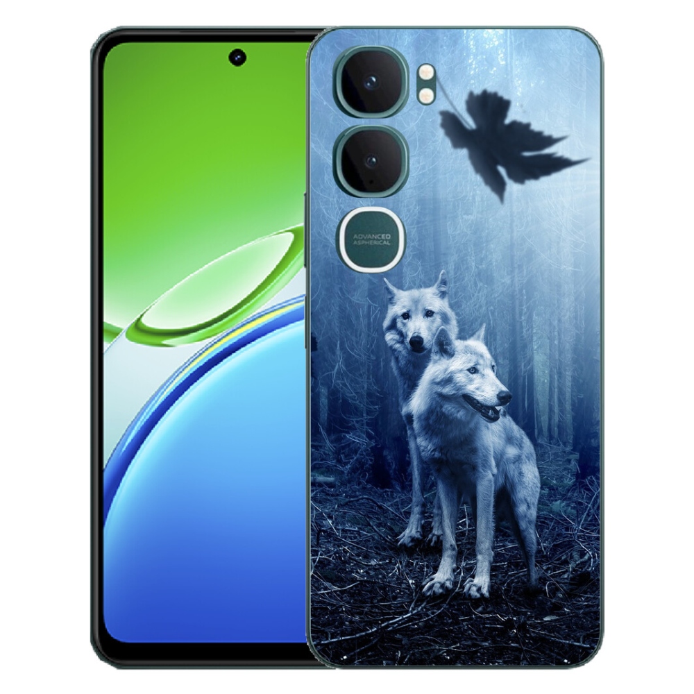 Gelový kryt mmCase na Vivo Y21d - vlci v lese