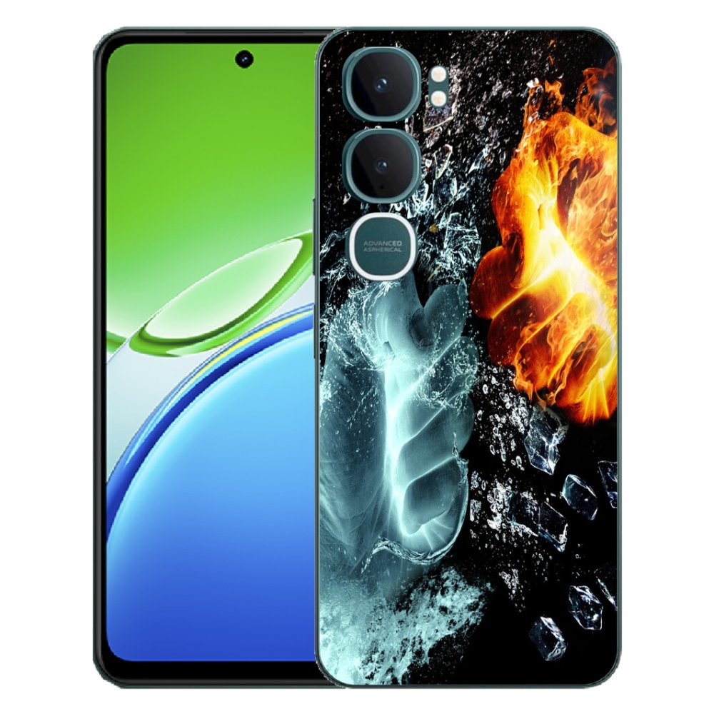 Gelový kryt mmCase na Vivo Y21d - voda a oheň