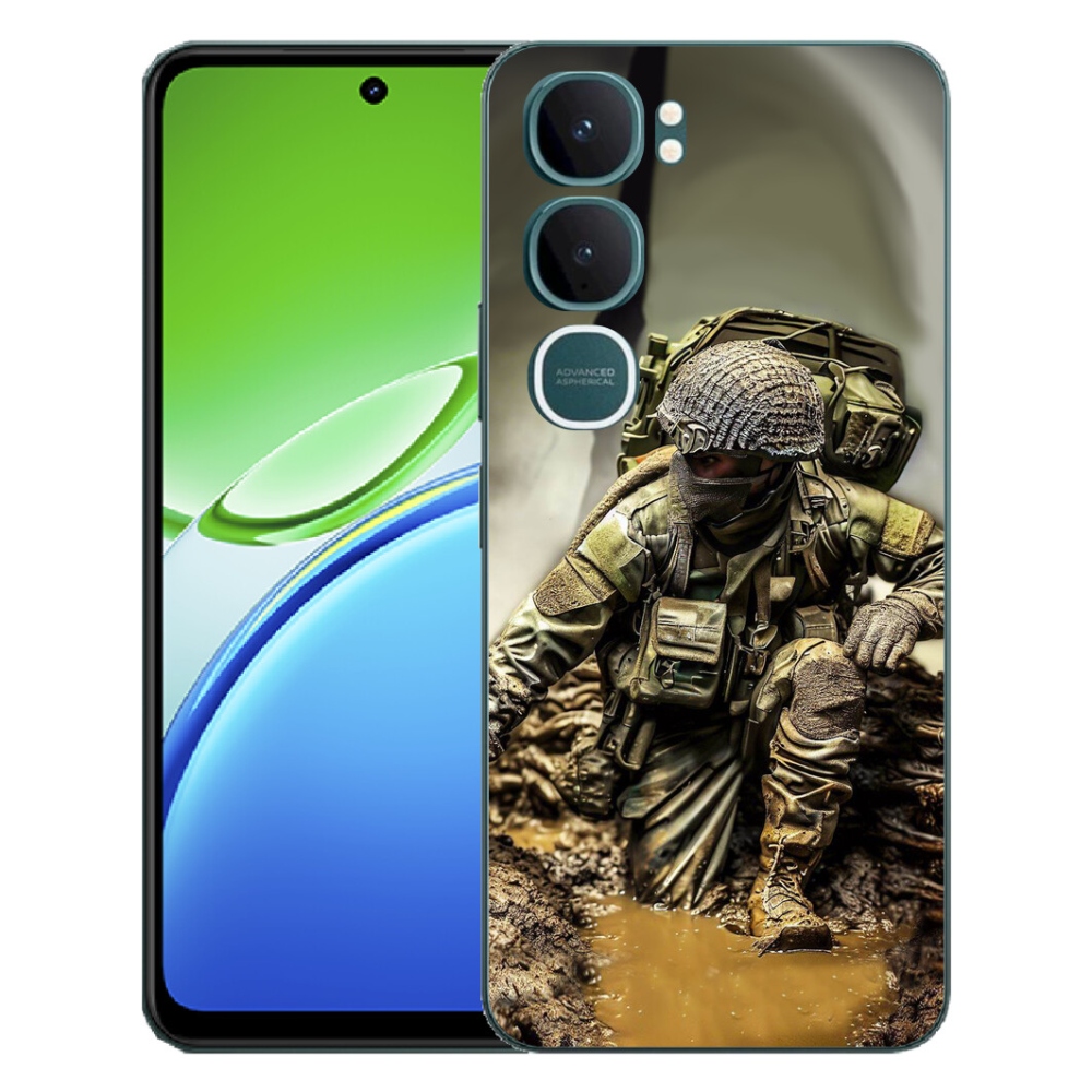 Gelový kryt mmCase na Vivo Y21d - voják