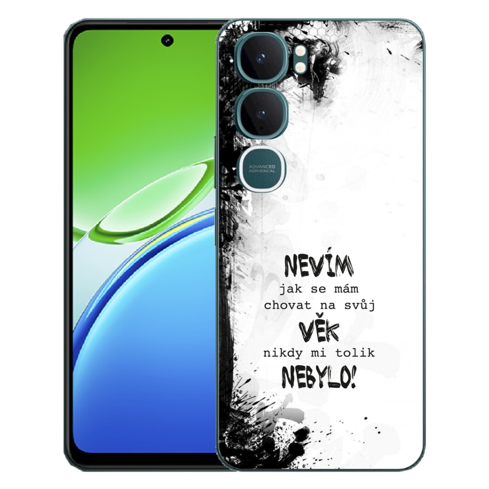 Gelový kryt mmCase na Vivo Y21d - vtipný text 14 bílé pozadí