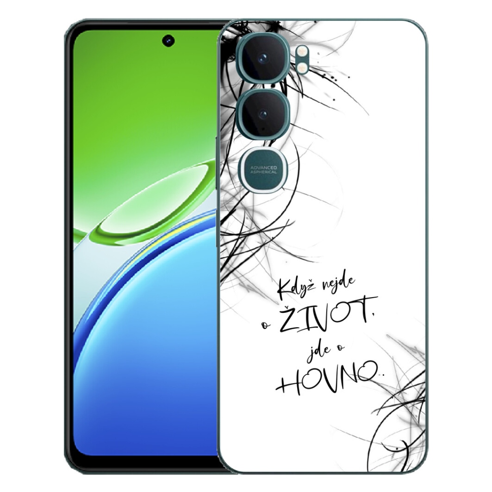 Gelový kryt mmCase na Vivo Y21d - vtipný text 16 bílé pozadí