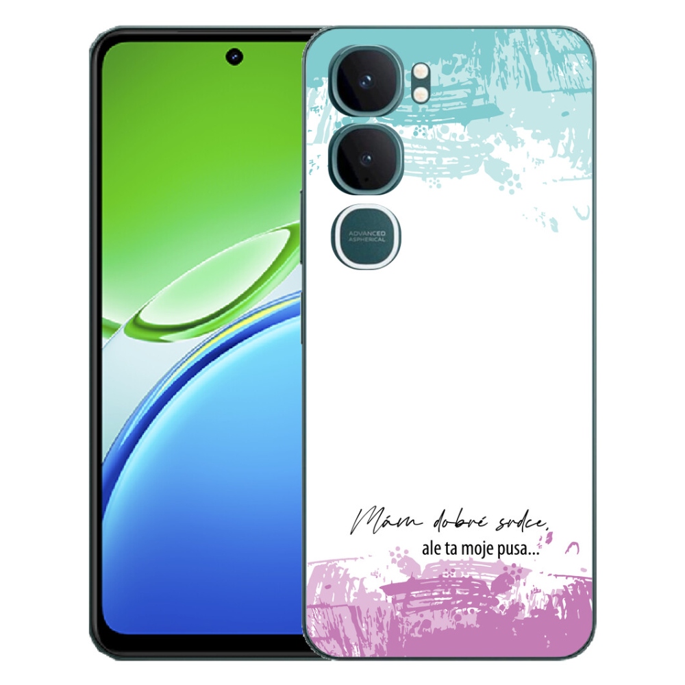 Gelový kryt mmCase na Vivo Y21d - vtipný text 3 bílé pozadí