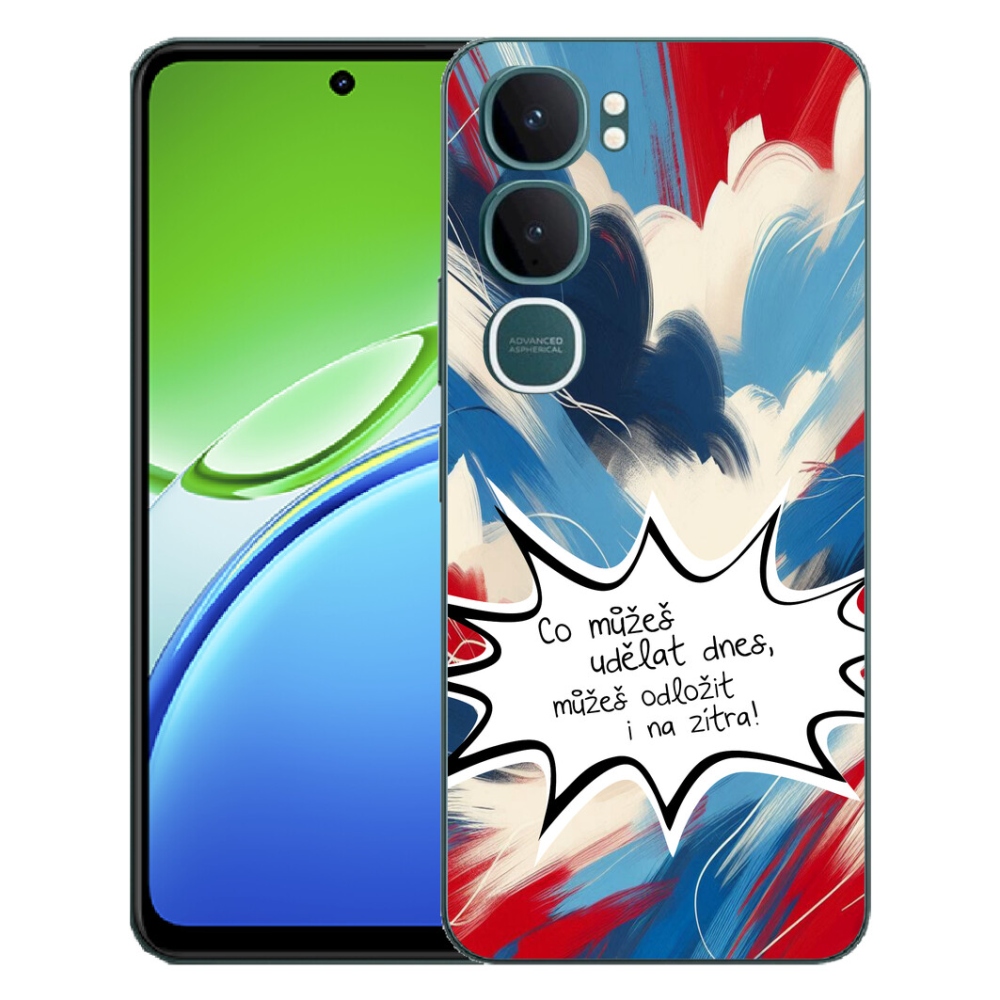 Gelový kryt mmCase na Vivo Y21d - vtipný text 9 bílé pozadí