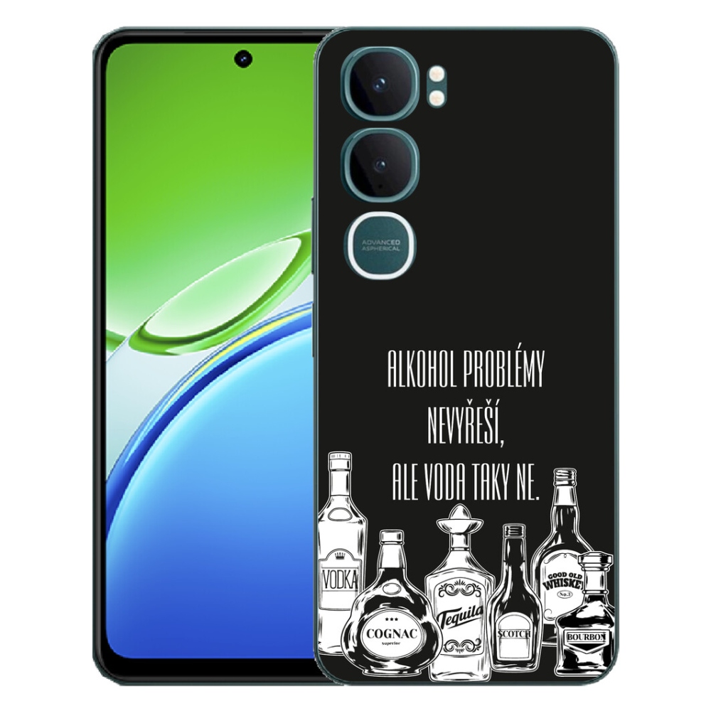 Gelový kryt mmCase na Vivo Y21d - vtipný text černé pozadí