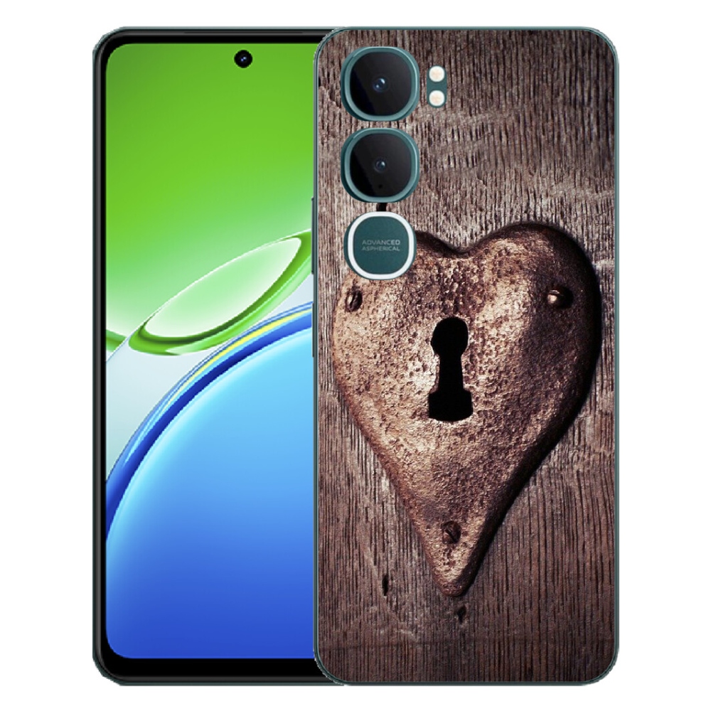 Gelový kryt mmCase na Vivo Y21d - zámek ve tvaru srdce