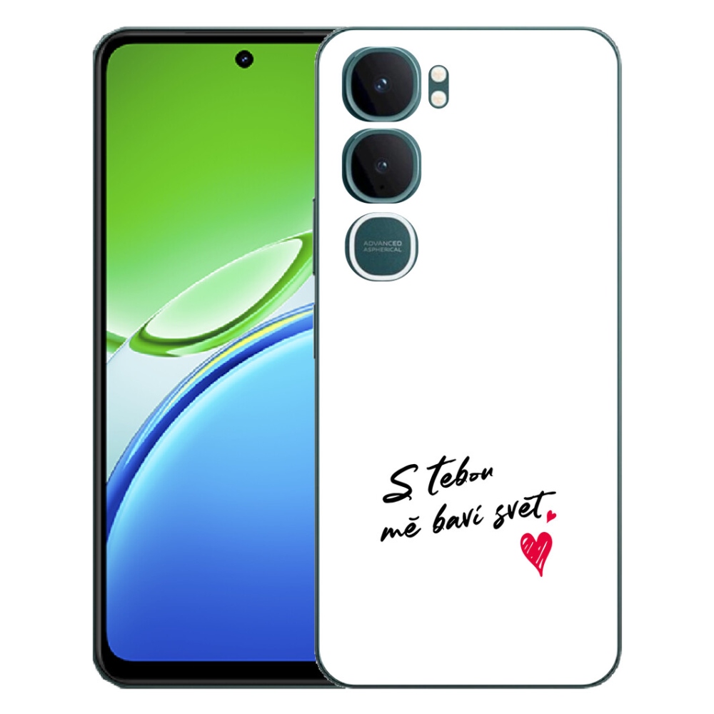 Gelový kryt mmCase na Vivo Y21d - zamilovaný text 1 bílé pozadí