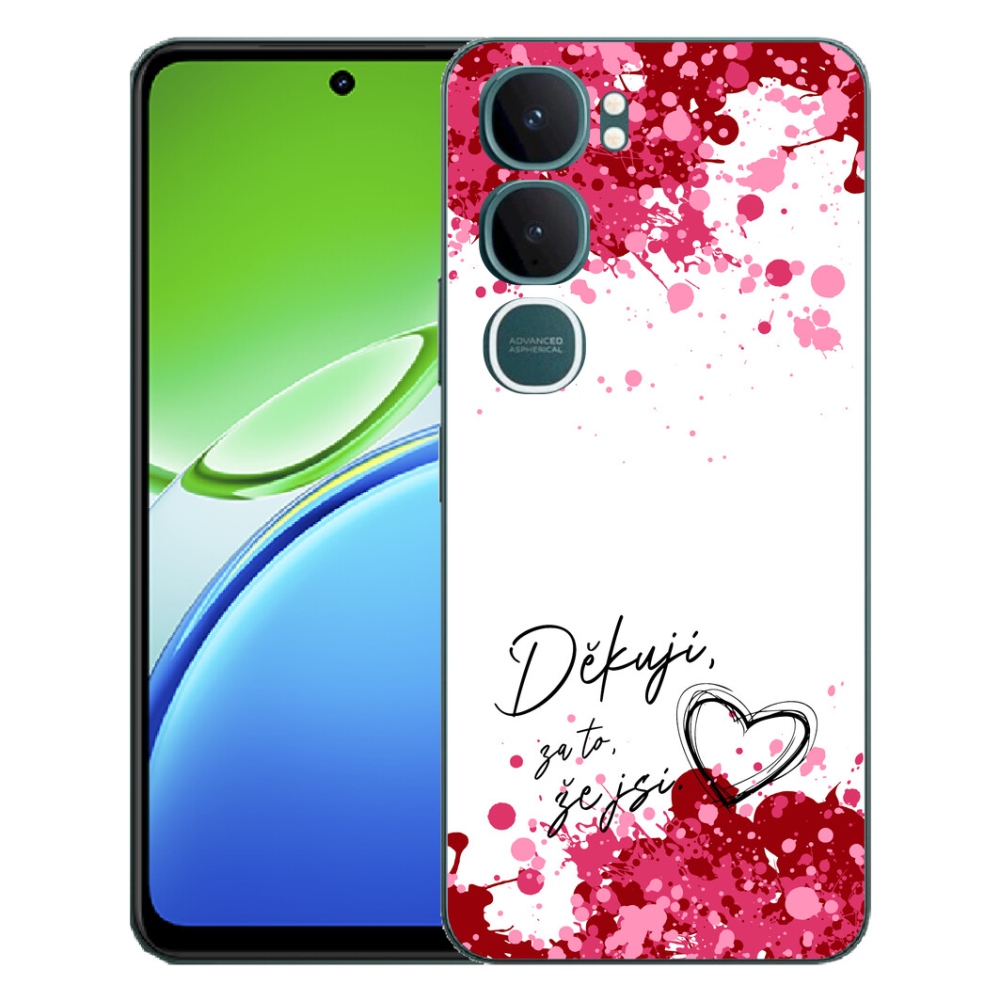 Gelový kryt mmCase na Vivo Y21d - zamilovaný text 2 bílé pozadí
