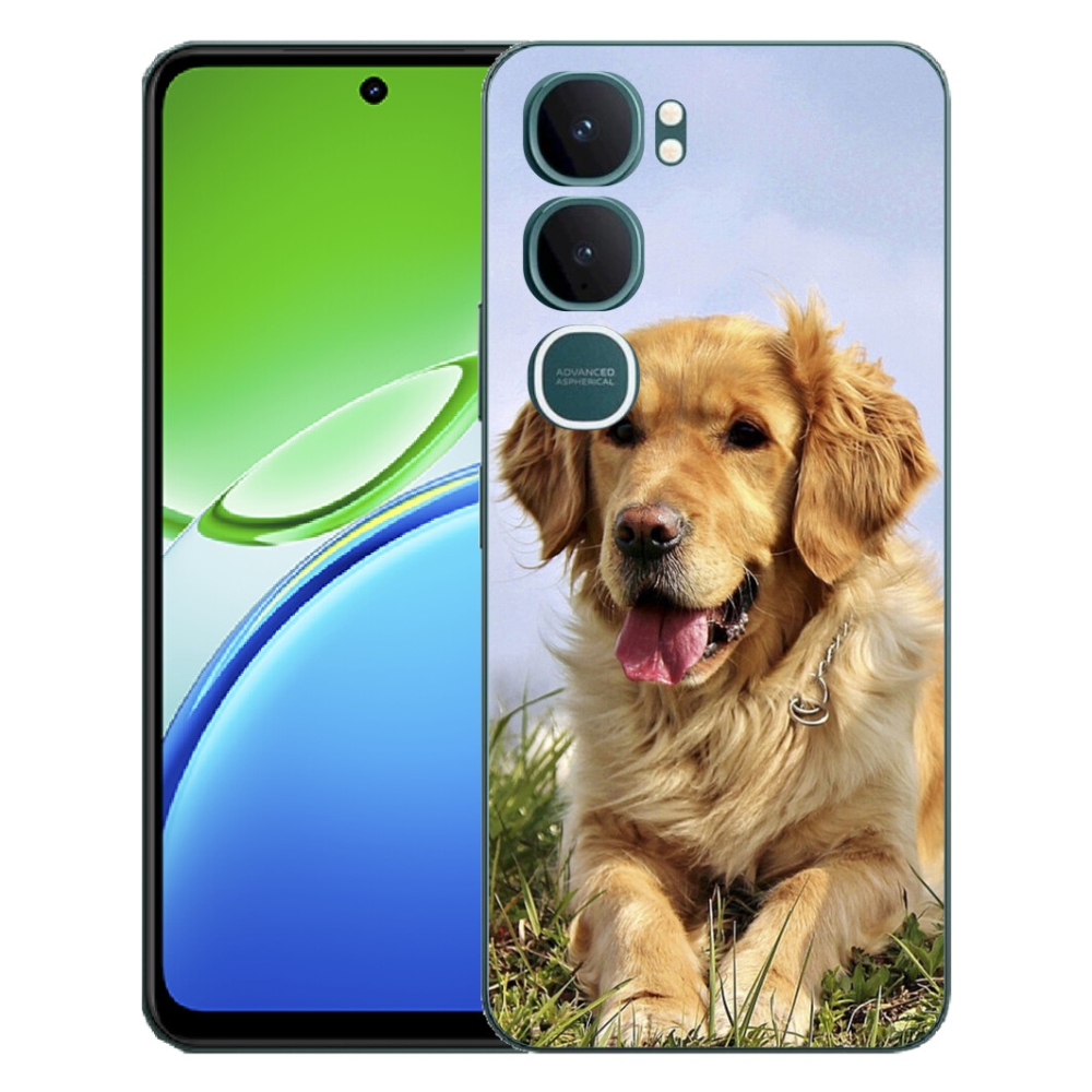 Gelový kryt mmCase na Vivo Y21d - zlatý retrívr