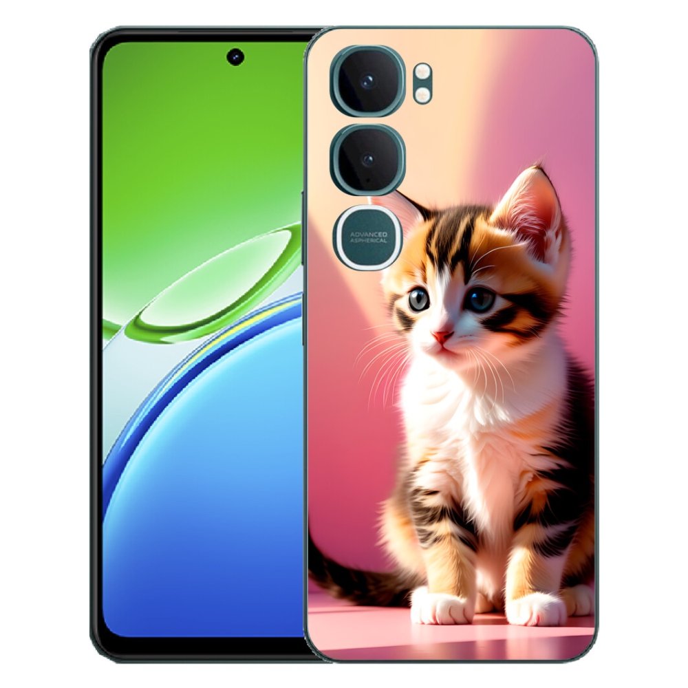 Gelový kryt mmCase na Vivo Y21d - zvědavé kotě 2