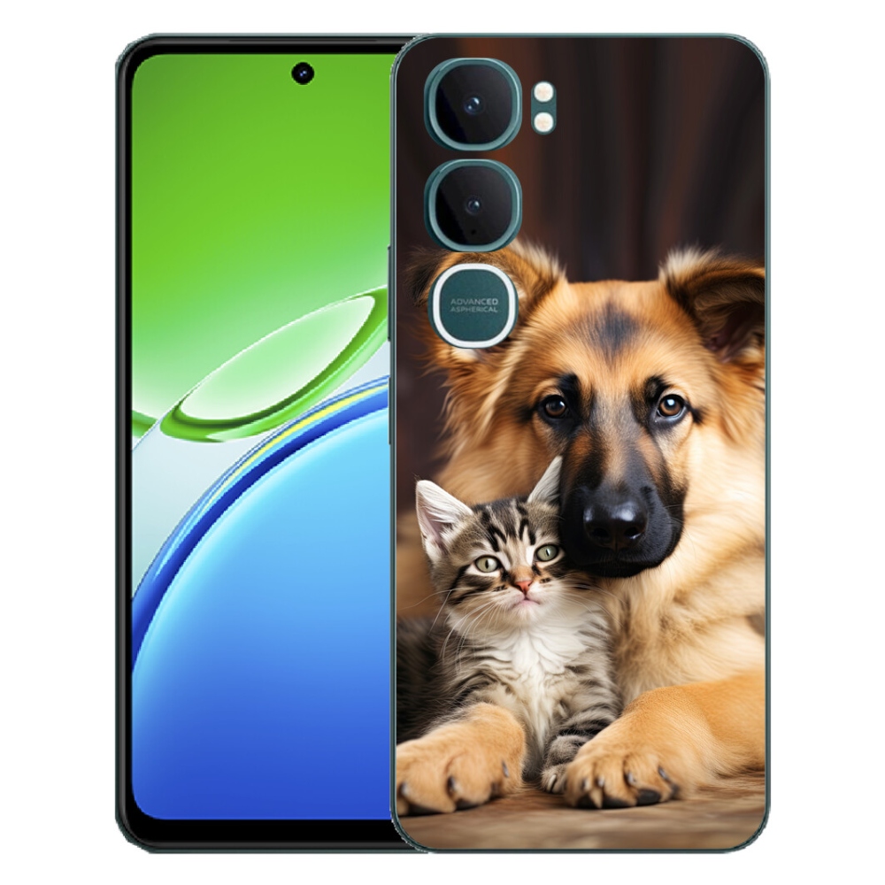 Gelový kryt mmCase na Vivo Y21d - zvířecí přátelství