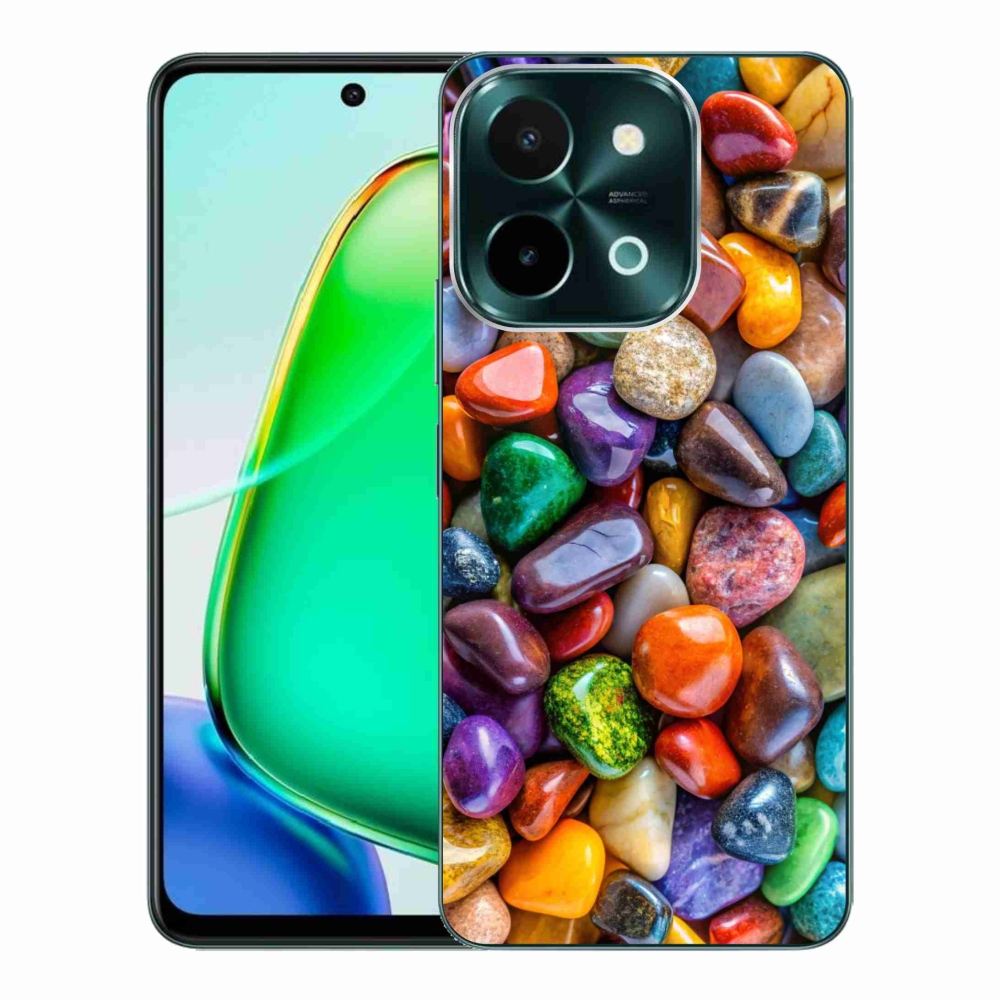 Gelový kryt mmCase na Vivo Y28 - barevné kamínky