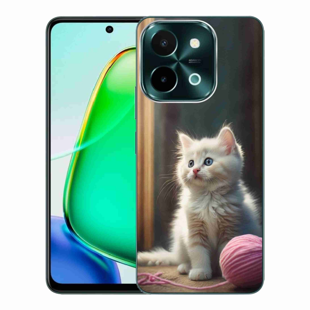 Gelový kryt mmCase na Vivo Y28 - bílé kotě 2