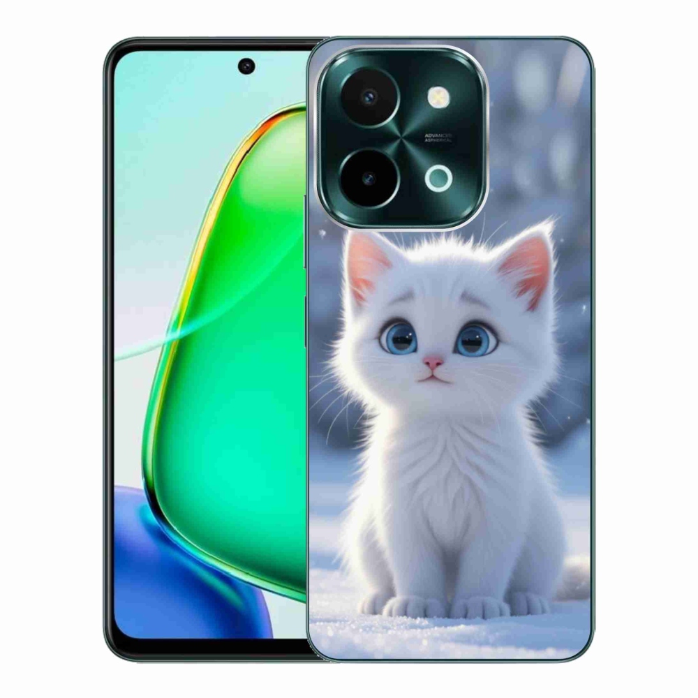 Gelový kryt mmCase na Vivo Y28 - bílé kotě 3