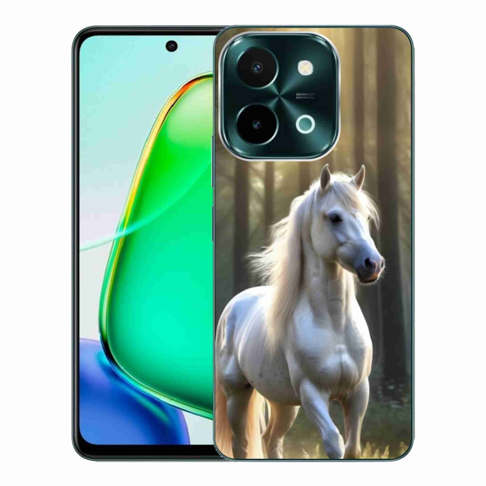 Gelový kryt mmCase na Vivo Y28 - bílý kůň 3