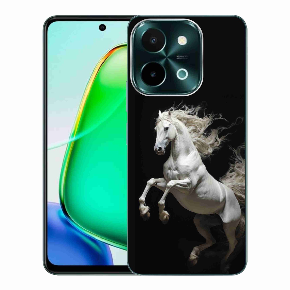 Gelový kryt mmCase na Vivo Y28 - bílý kůň 4