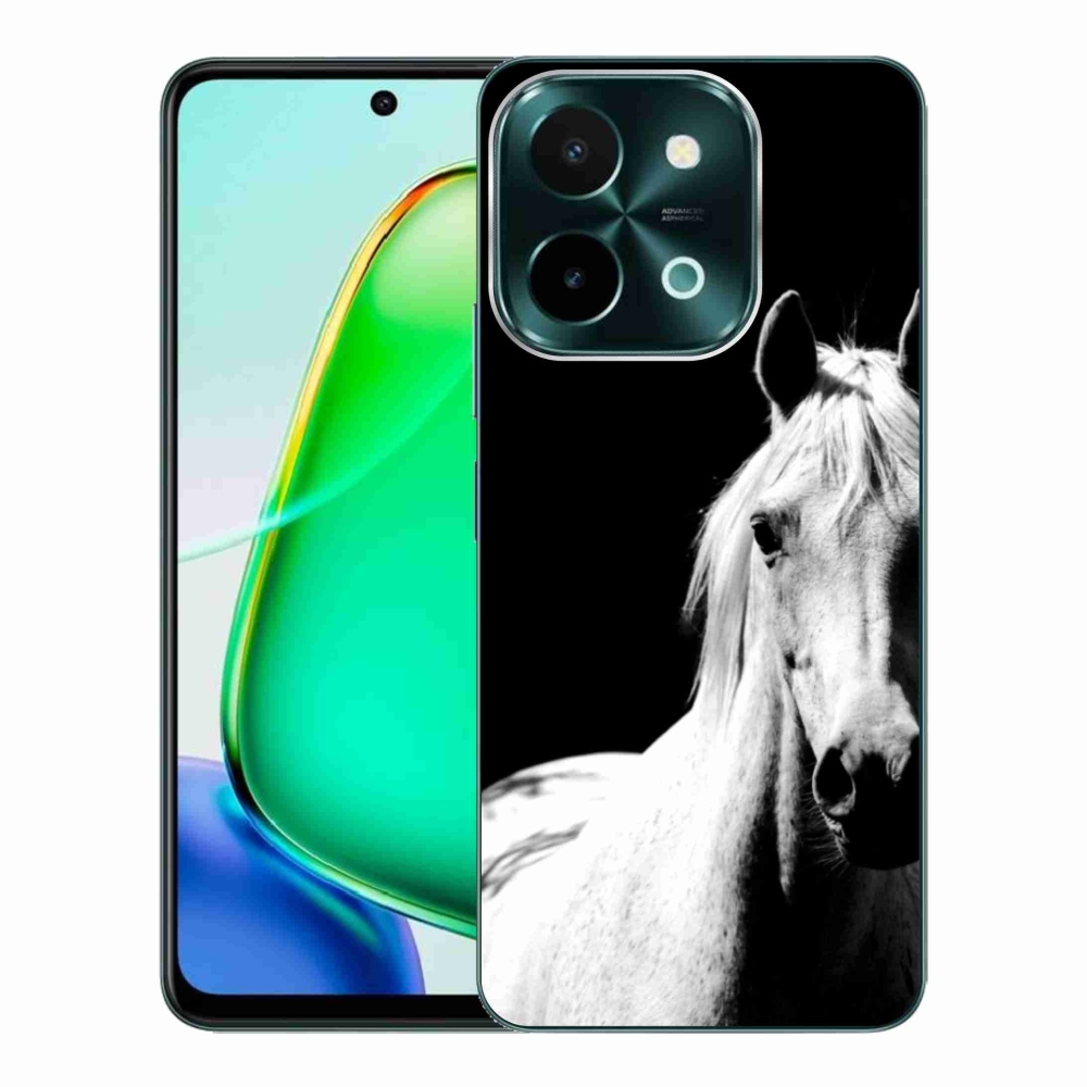 Gelový kryt mmCase na Vivo Y28 - bílý kůň 5