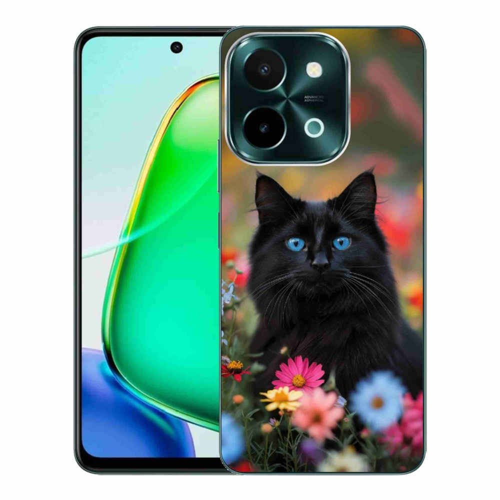 Gelový kryt mmCase na Vivo Y28 - černé kotě 4