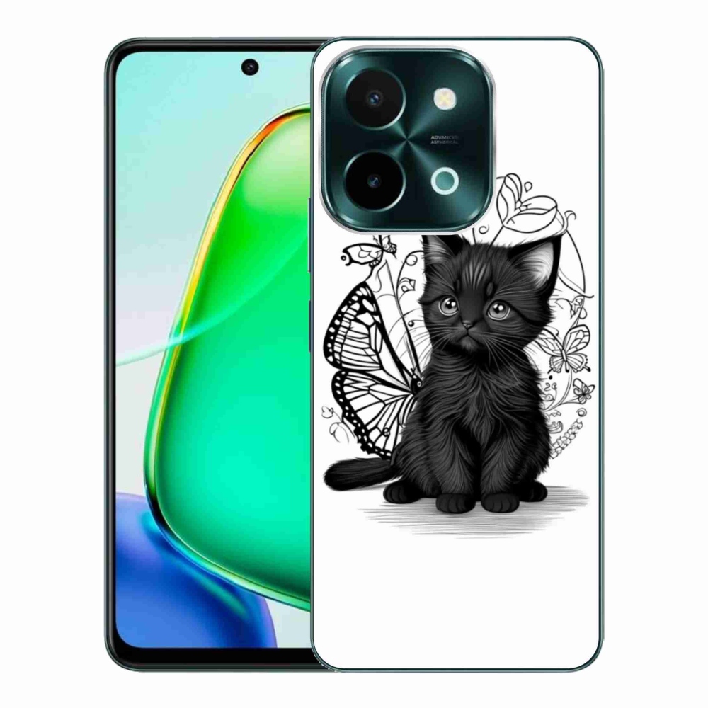 Gelový kryt mmCase na Vivo Y28 - černé kotě