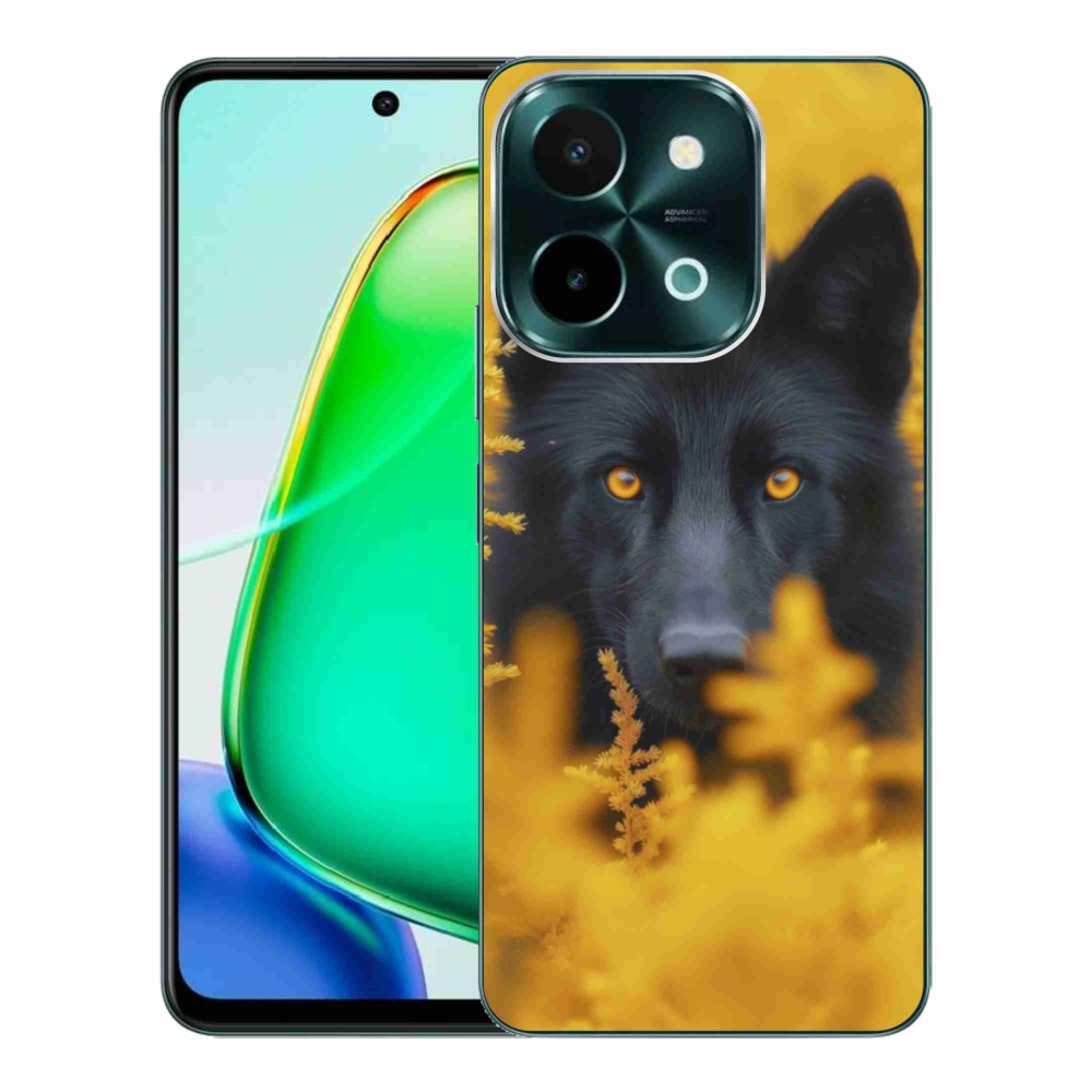 Gelový kryt mmCase na Vivo Y28 - černý vlk 2