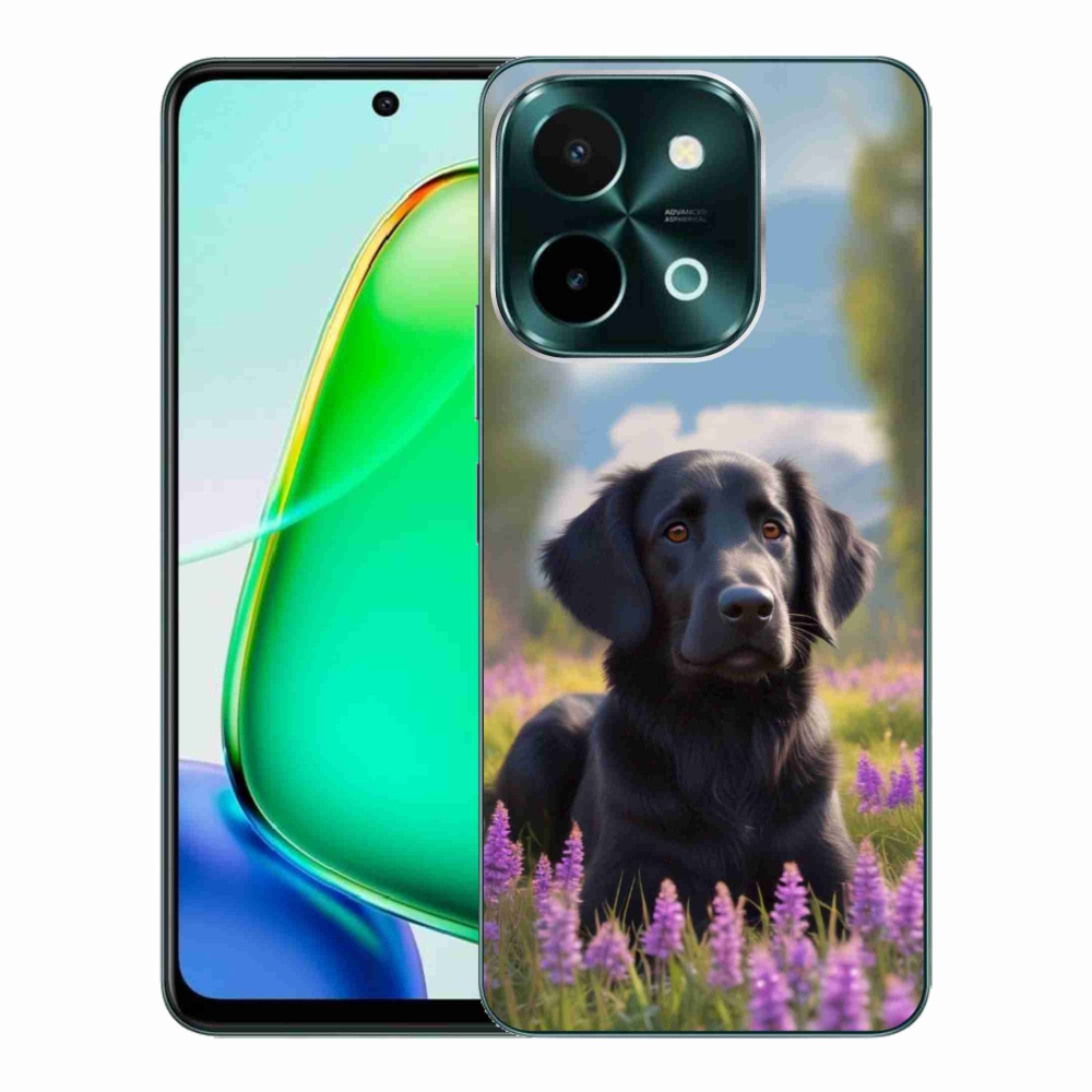 Gelový kryt mmCase na Vivo Y28 - elegantní černý retrívr