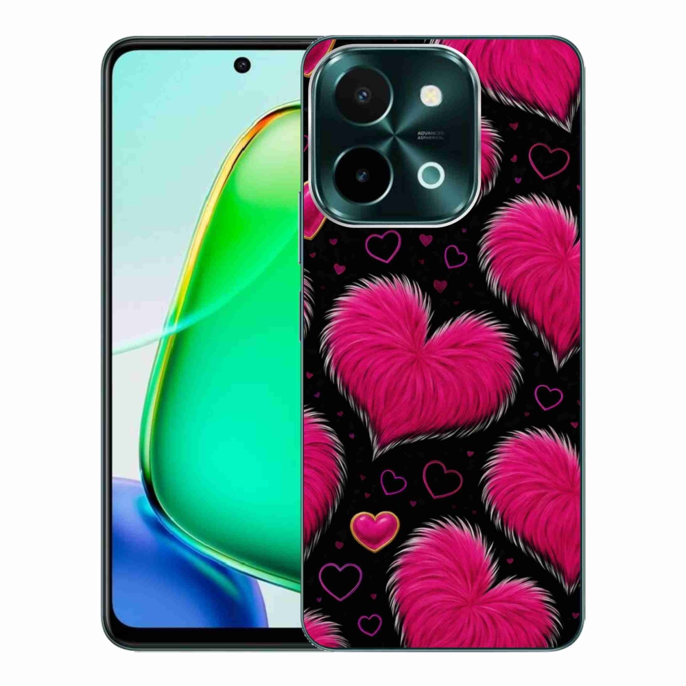 Gelový kryt mmCase na Vivo Y28 - hebká srdce